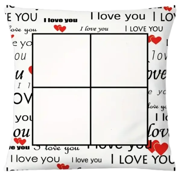 Cojín blanco I love you - Imagen 2